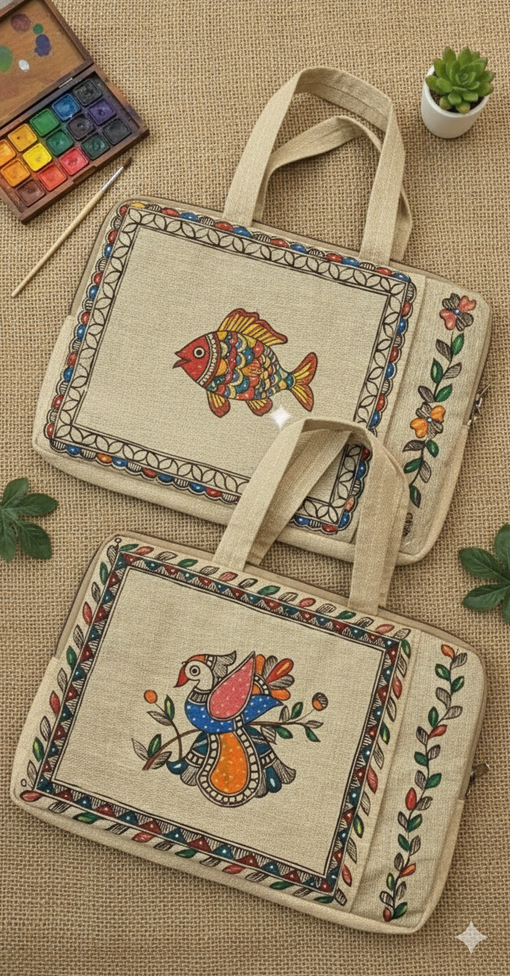 Madhubani Painting Laptop Bags