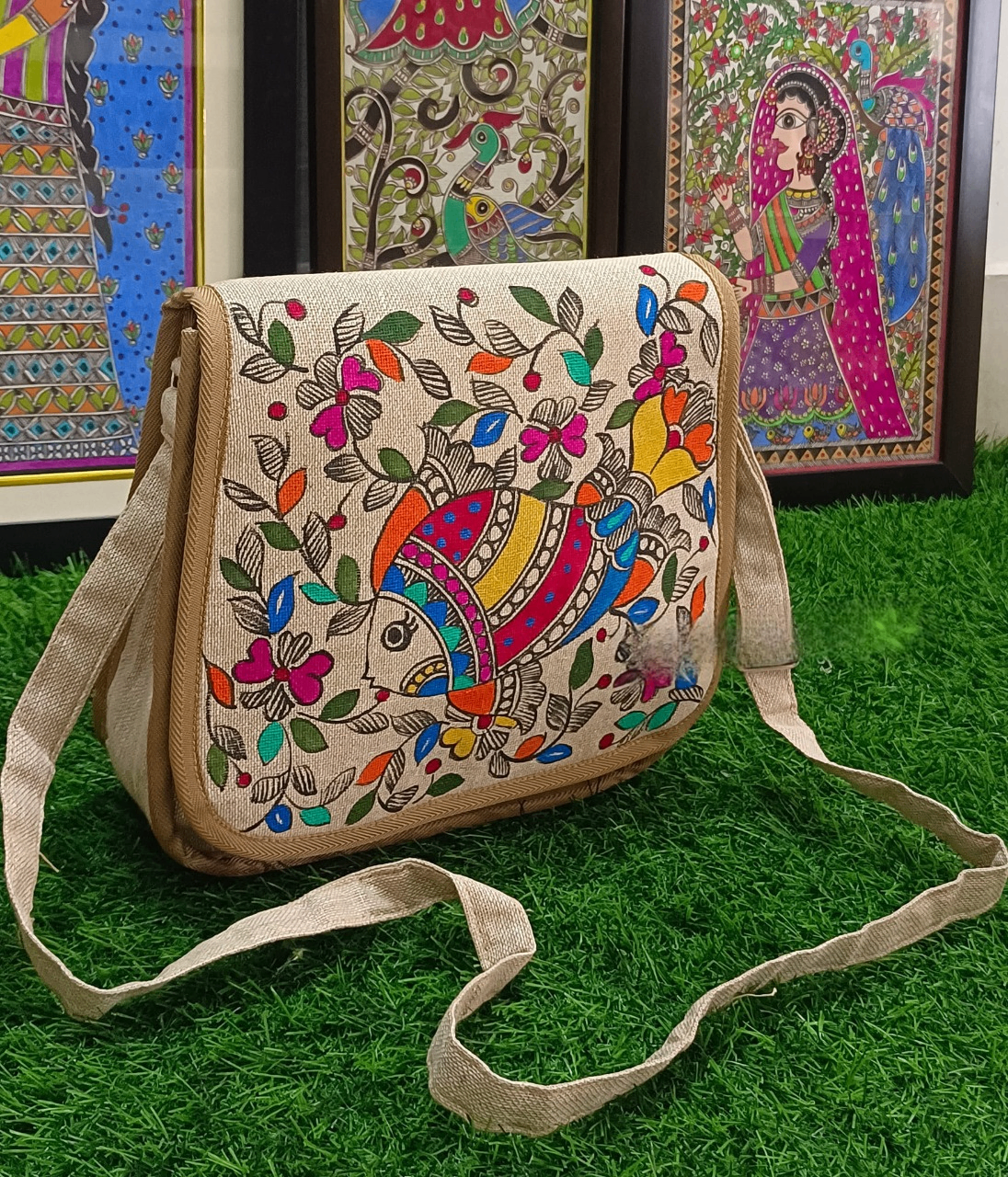Madhubani Painting Eco Friendly and Trendy Jute Bags